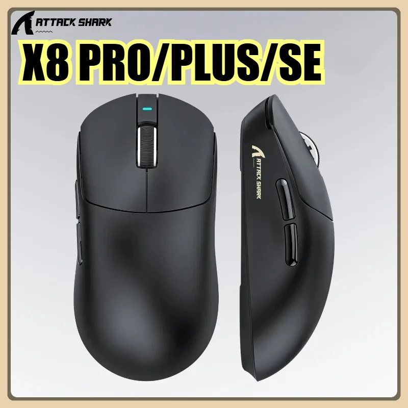 

New ATTACK SHARK X8PRO X8Ultra 8k Wireless Mouse PAW3395/3950 26k/30DPI 500mAh 1k Wired X8SE X8Plus Gaming Mouse PC Accessories