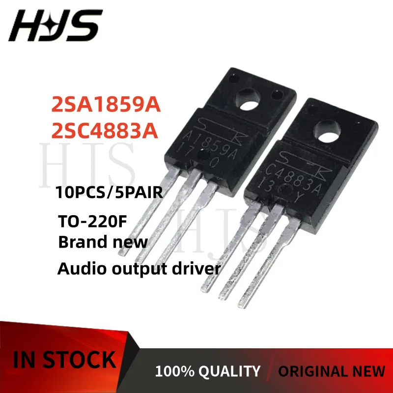 10PCS-5Pair 2SA1859A 2SC4883A A1859A C4883A TO-220F Audio output driver pairing tube Brand New