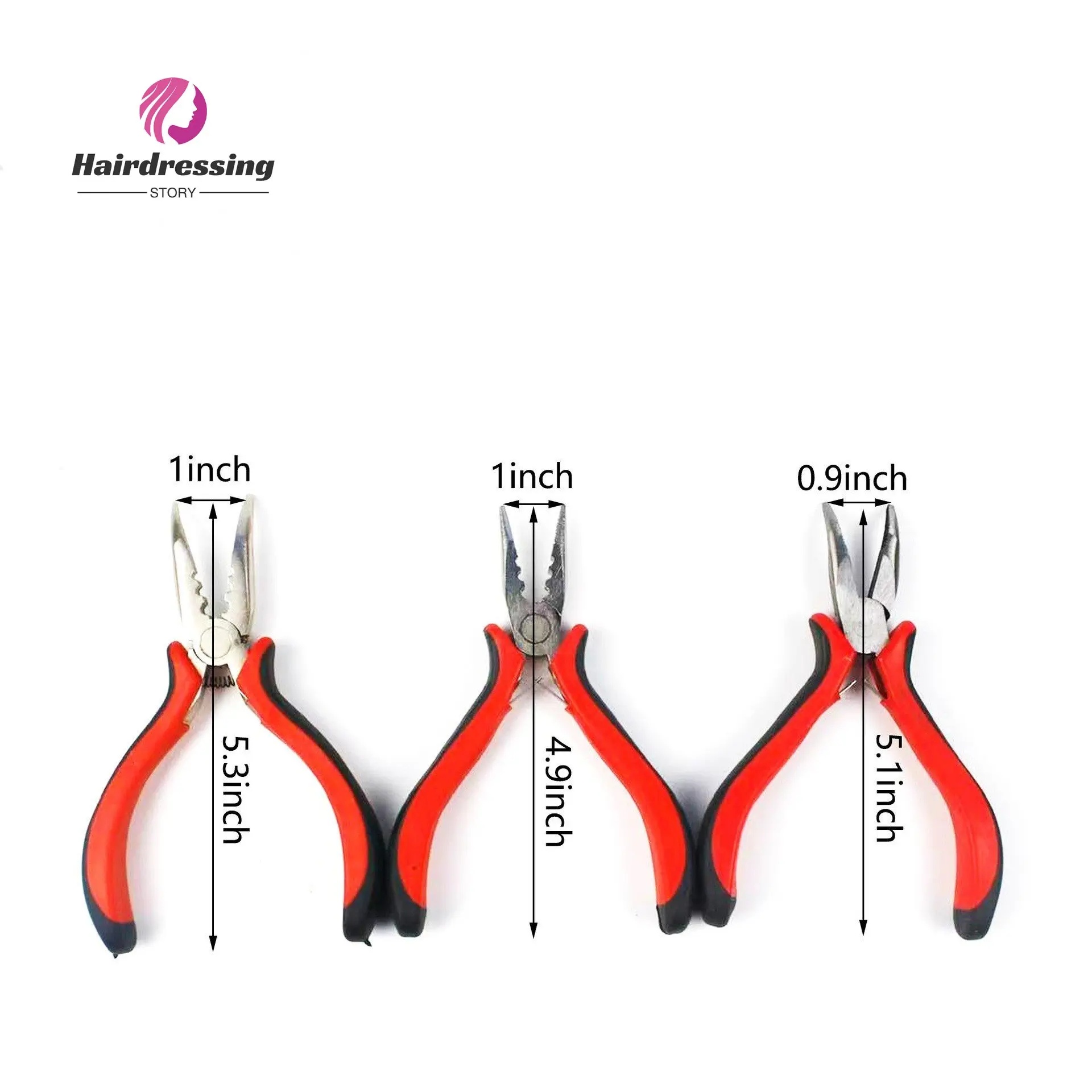 3 Tip Hair Extensions Pliers Micro Beads Extensions Multifunctional Remover Pliers Red Extensions Pliers For Nano Beads Hair