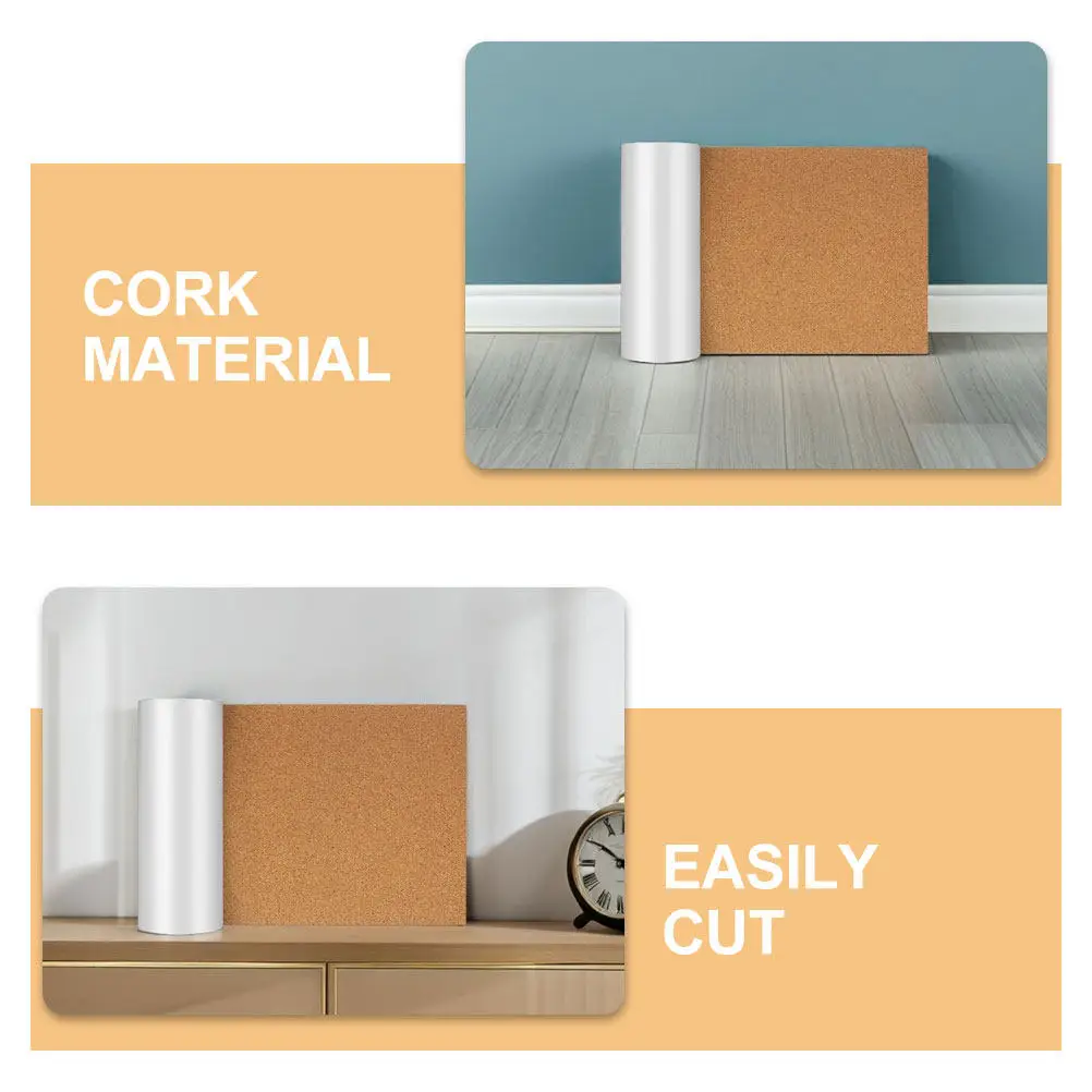1 Roll Cork Drawer Liner High Density Soft Flexible Cut-to-Fit Nonslip Shelf Liner Sheet for Kitchen Cabinet Bathroom Storage