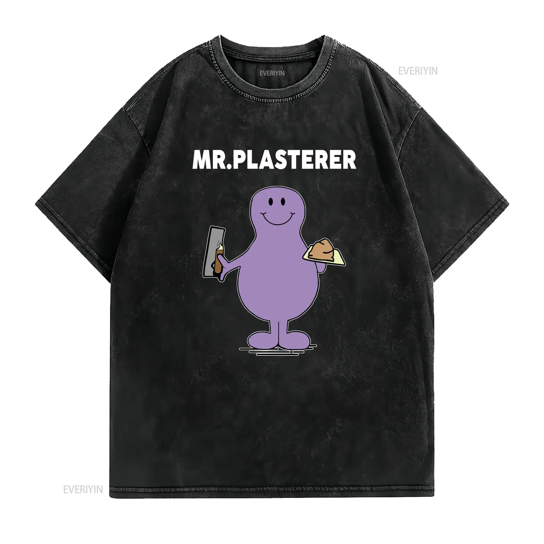 Mr Plasterer Mens T Shirt Premium Quality Builder For Him vintage Washed Soft Comfortable Slightly Breathable designer clothes