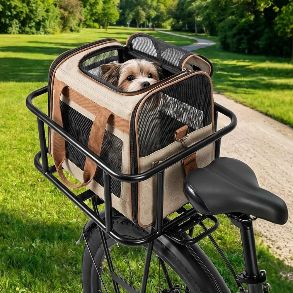 Schnell abnehmbarer Fahrradkorb für den Gepäckträger – Große Kapazität für E-Bikes und Fahrräder – Ideal für Reisen und Einkäufe – Detail 14