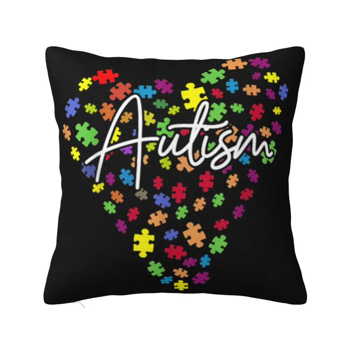 Funny Autism Awarenesss Autism Heart Puzzle Piece B084Hst7Dm Unique Crewneck Leisure Pillow Case