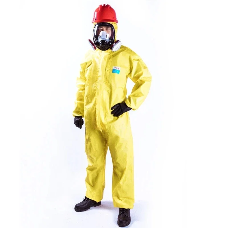 

Chemical Protective Suit Coverall Hazardous Chemicals Liquid Proof Sulfuric Acid And Alkali Resistant Work Protection Clothing