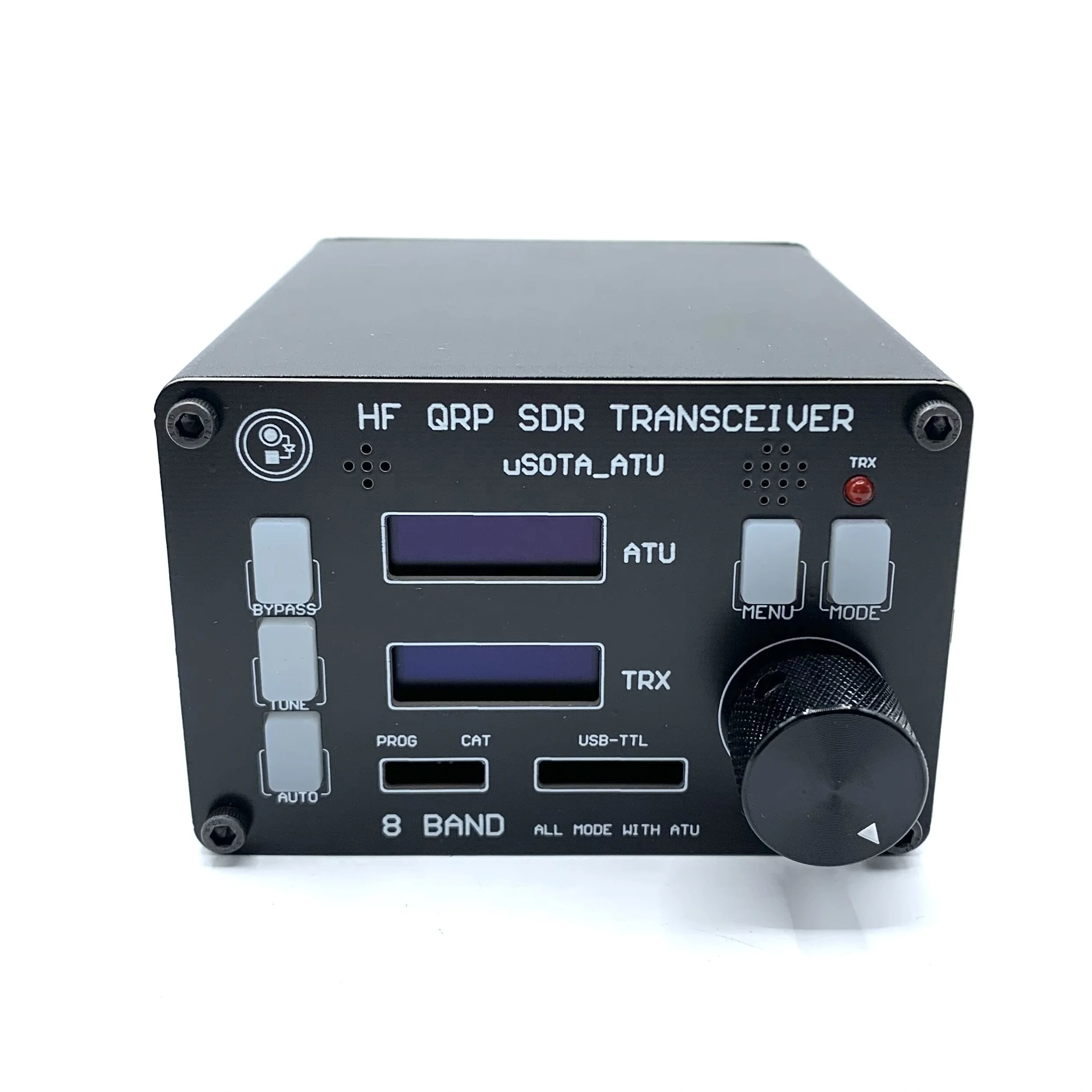 USDX SDR Transceiver All Mode QRP  8 Band HF Ham Radio Built-in ATU-100 Antenna Tuner Dual OLED Screen Display