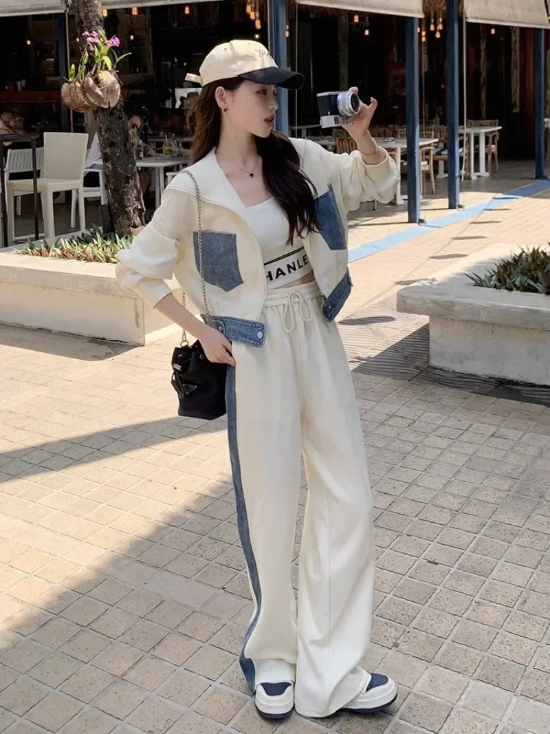 

Women's Hoodie And Pants Motion Set Hooded Cardigan Top Two Piece Set Spring Autumn Korean Women's Fashion Y2k Clothing