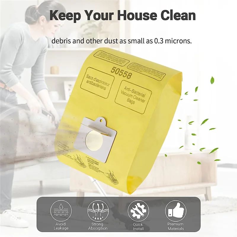 B46B-أكياس المكنسة الكهربائية لعلبة كينمور نوع C/Q 50558، 15 قطعة أجزاء أكياس مكنسة كهربائية #4