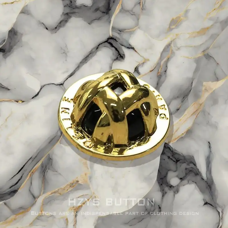 

HZYS 6 шт. роскошный дизайн, золотые круглые металлические пуговицы для шитья одежды, женский свитер, рубашка, куртка, аксессуары, сделай сам, ручная работа