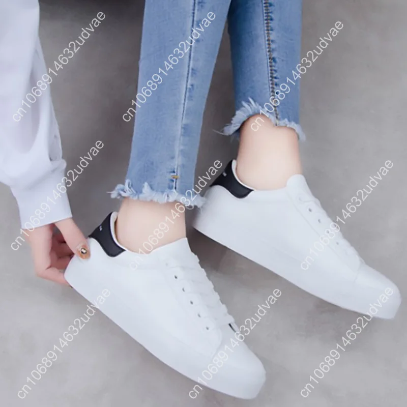 Lace-up white sneakers women Breathble Vulcanized Shoes Woman Pu Leather women casual shoes dames sneakers Tenis Feminino