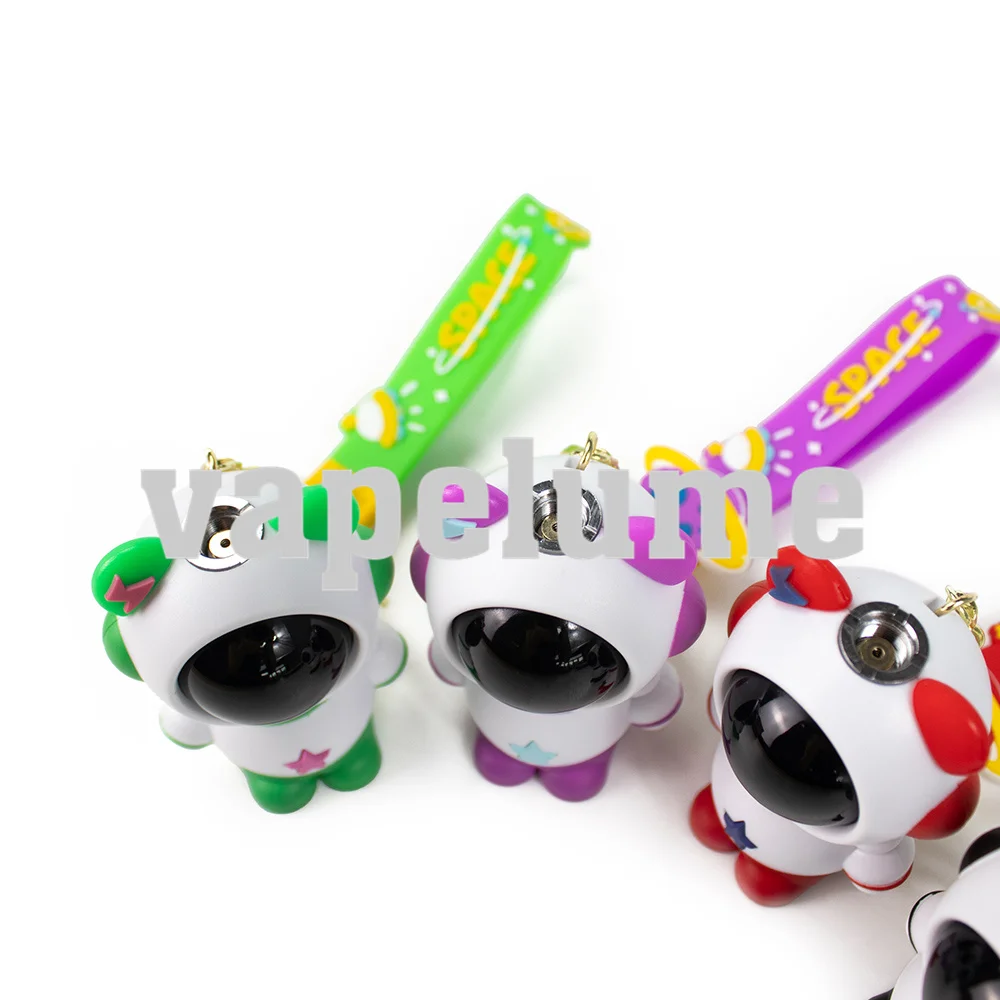 1PC Spaceman Rechargable Battery 510 Threaded Cart Base Preheat Pen with Screen 3 Levels Pods Key Chain Lobster Clasp Gift Set