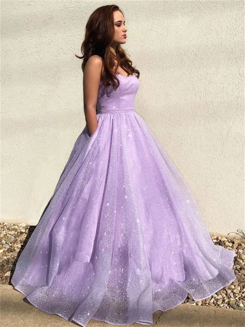 Annie Lavender Purple Prom Dresses Sweet Glitter Tulle Prom Dress Special Occasion Party Dresses 2024Vestidos De Fiesta