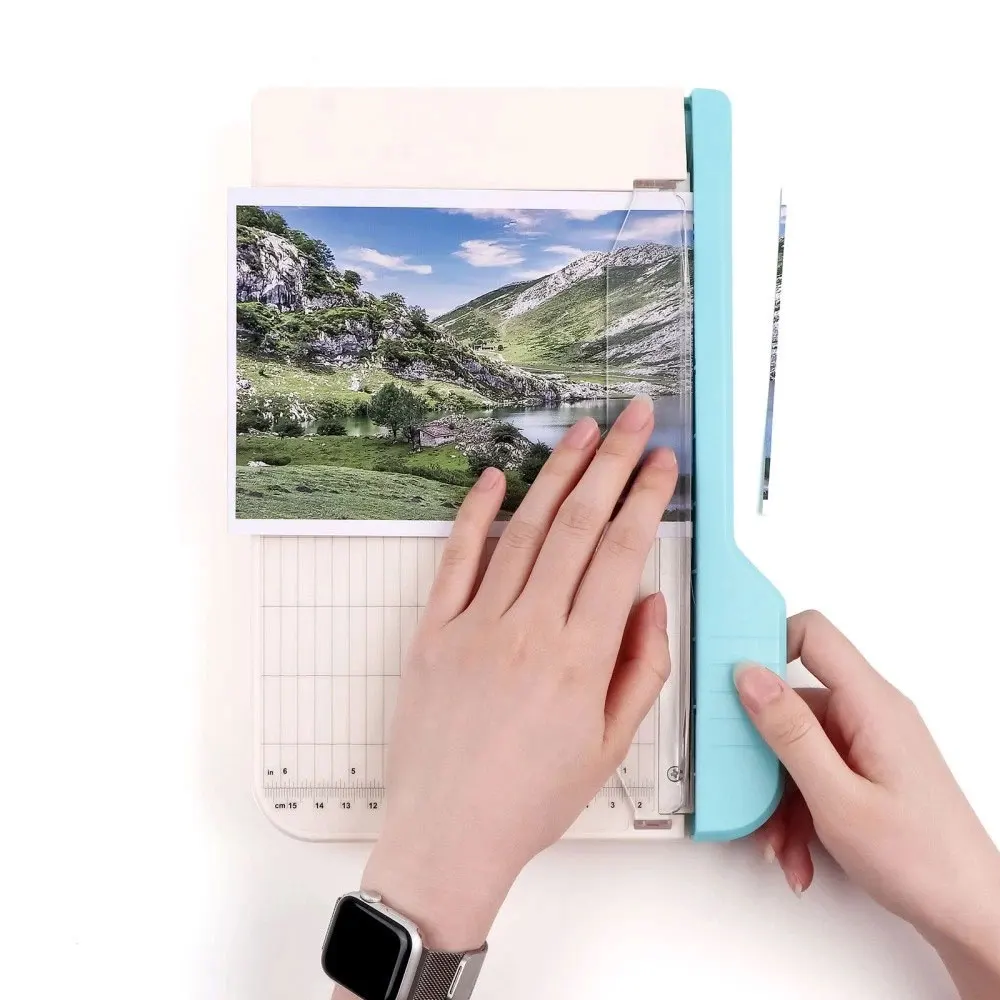 آلة قطع الصور مانعة للإنزلاق ، قاطع الورق ، بطاقة الملصقات ، مشروع حرفي ، لوازم مكتبية ، 4 × 6 في ، 1 #4
