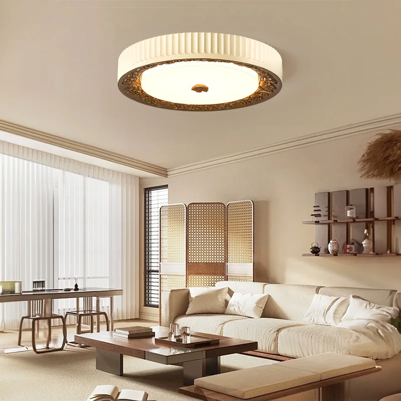 European Pleated Acrylic Ceiling Lights Bedroom Modern Whole House Decor Minimalist Living Dining Room Balcony Hallway Fixtures