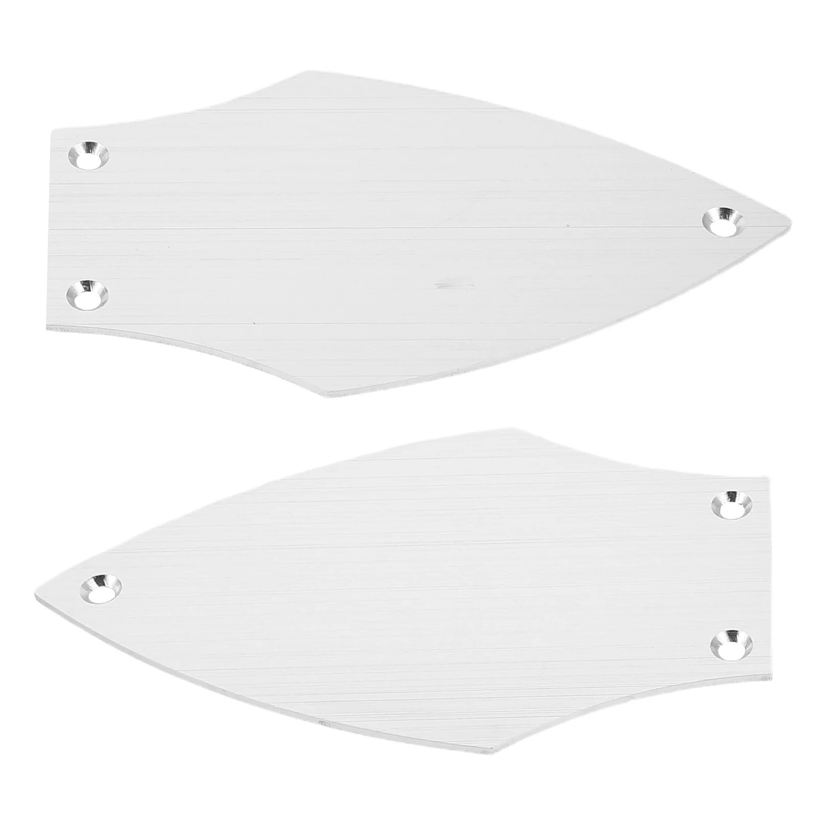 

2pcs Bass Neck Truss Rod Cover Plate 3 Holes Silver For Electric Guitar Metal Truss Cover Replacement Accessory Guitar Headstock