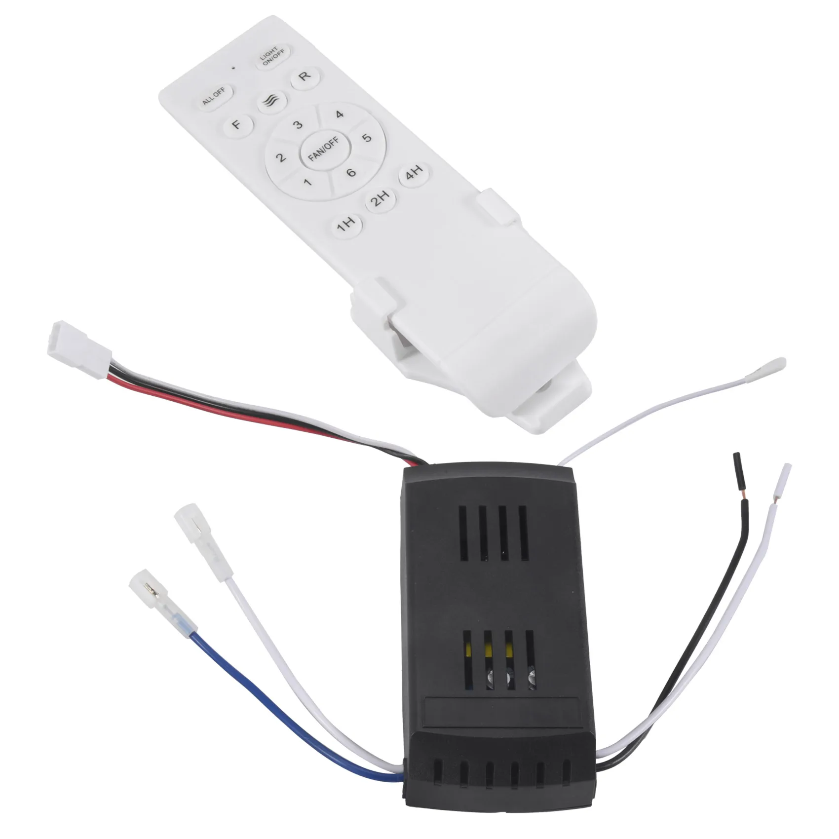 Kit de controle remoto universal para ventilador de teto 40W Função de temporização de 6 velocidades Controle remoto de substitu