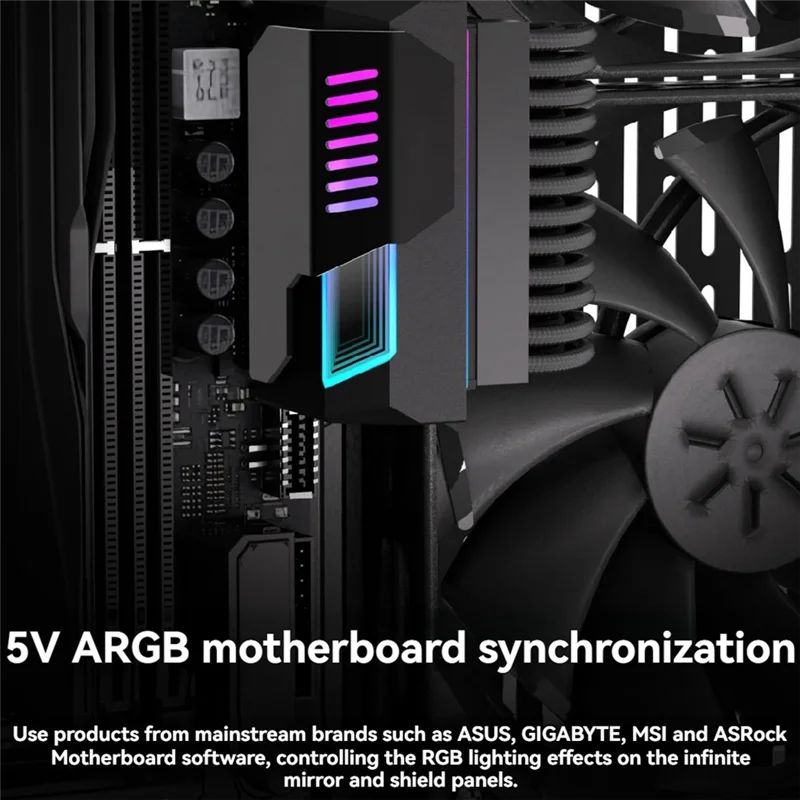 Adapter XB-ATX 24Pin ARGB 90 stopni, złącze zasilania 5V do płyty głównej komputera stacjonarnego, akcesoria do samodzielnego montażu komputera.