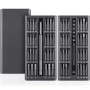 Conjunto de chave de fenda de precisão 63 em 1, chave de fenda magnética phillips torx, kit de ferramentas manuais para reparo profissional doméstico para iphone e pc 6 principais vendas banqueta cromada - №2