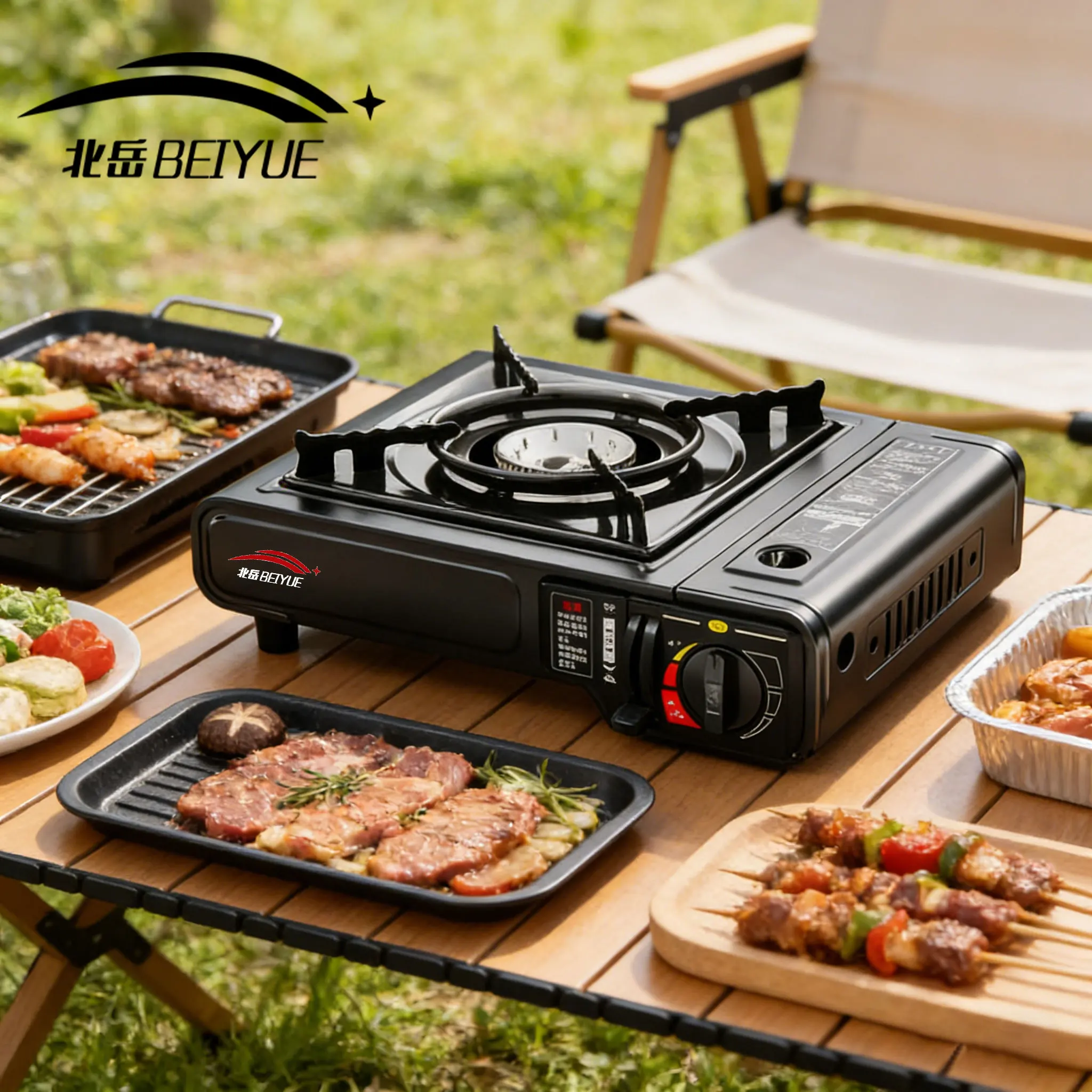 -beiyue-3300w-black-portable-cassette-stove-suitable-for-camping-outdoor-barbecuing-home-cooking-and-gatherings