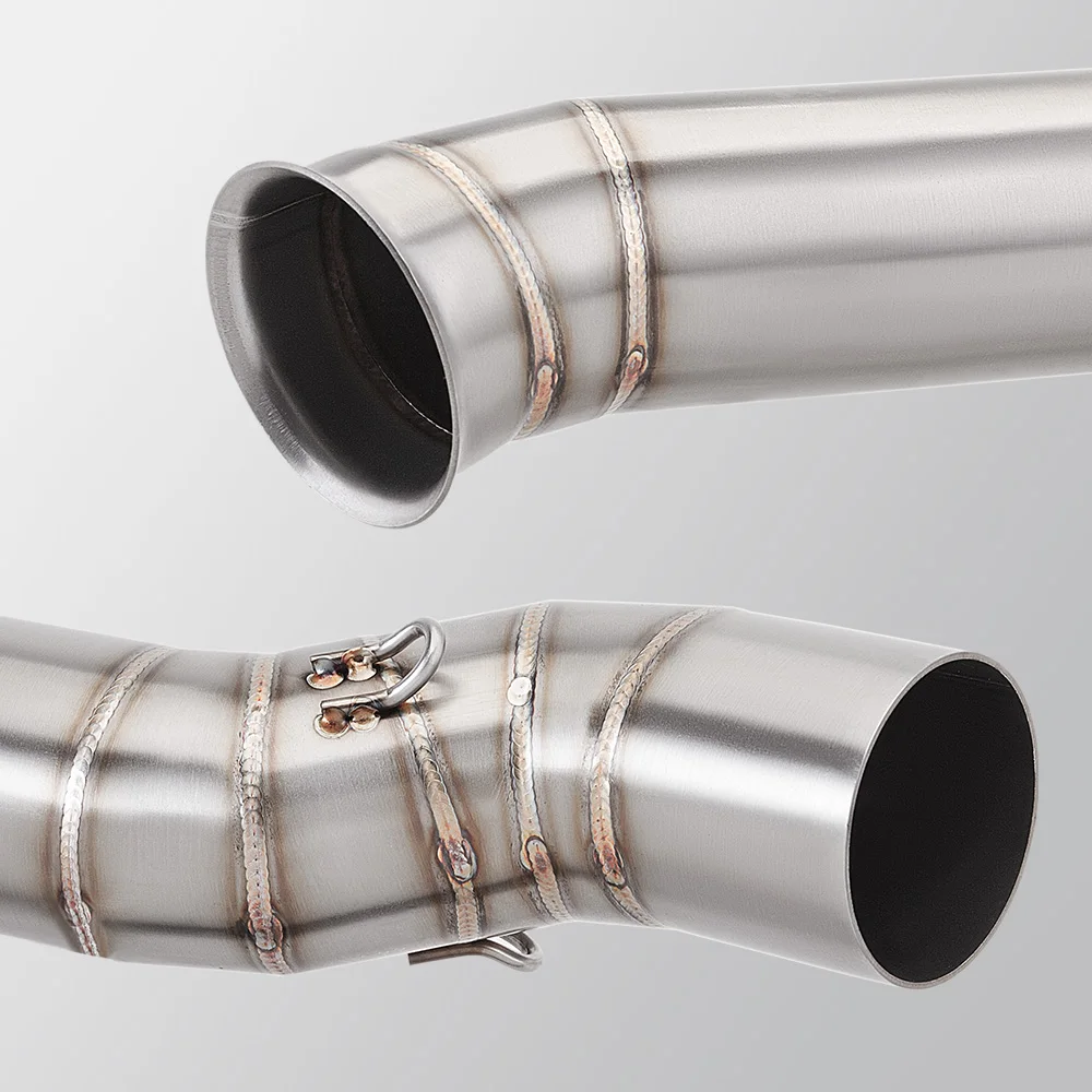 For 800MT 2021-2024 Stainless Steel Titanium Motorcycle Exhaust System Slip On Mid Tail Muffler Kit Fit Complete Set