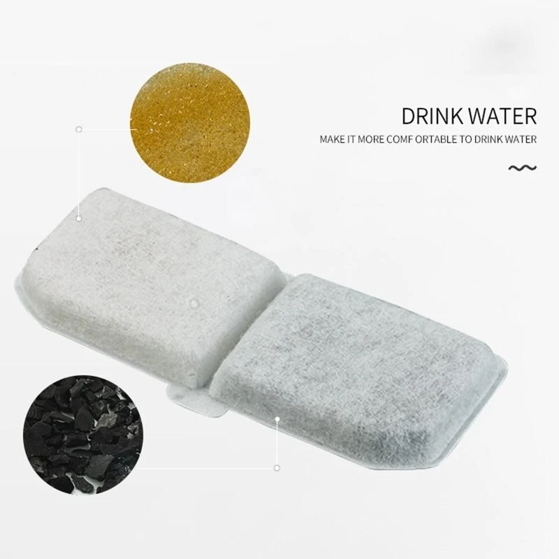 10 Buah Dispenser Air Mancur Minum Anjing Peliharaan Persegi Panjang Perlengkapan Anak Anjing