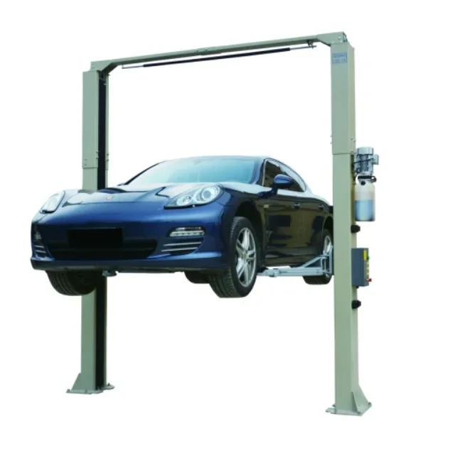 Two Post One Cylinder Hydraulic Lift Clear Floor Electric Release Car Hoist Car Lift For Automobile Garage Repair