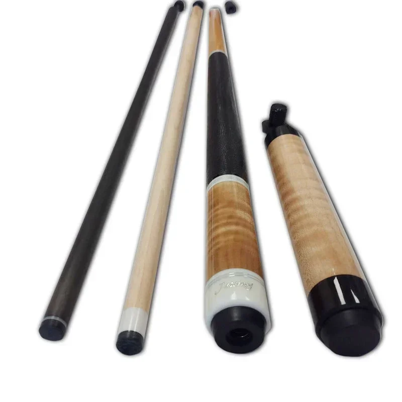 New pool cues 58inch+13mm tip size solid tiger maple wood Billiard cues Stick with carbon shaft and cue extensions for American