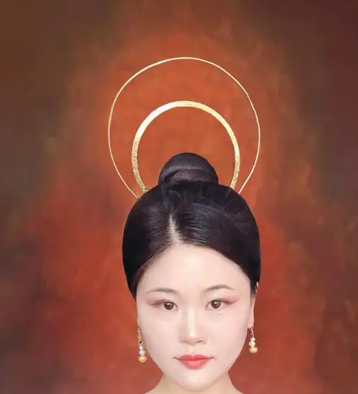 

Head Halo Women Hanfu Headwear Gold Hairpin