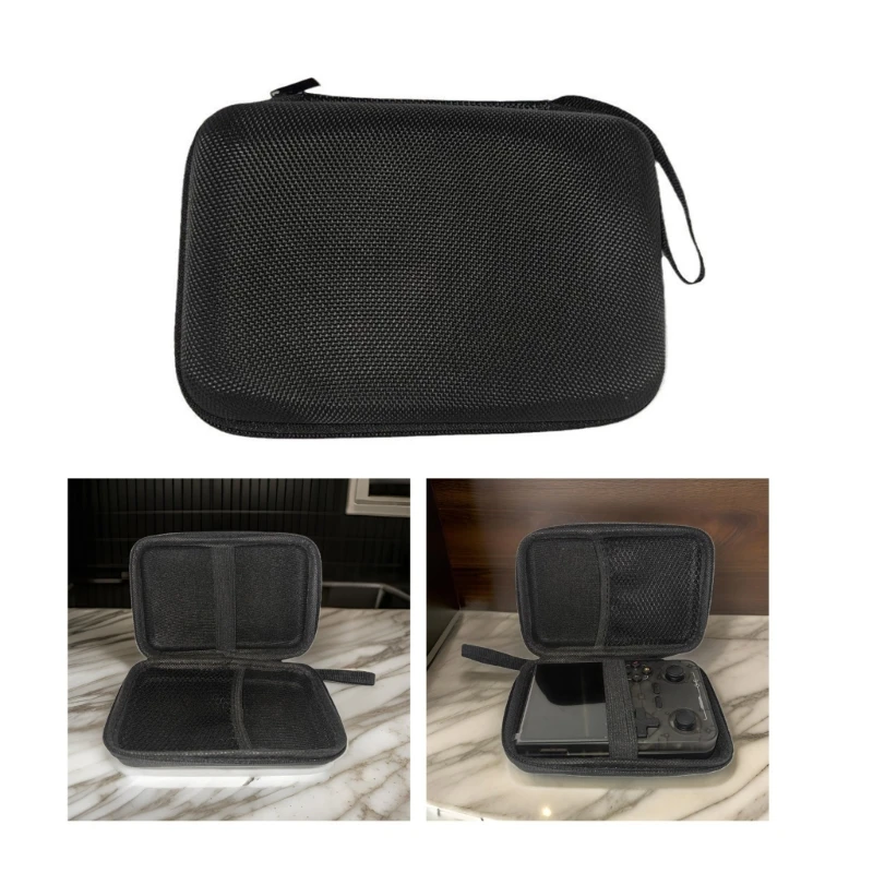 Handheld Console Bag Scratchproof Storage Box for R36S R35S K36 Protector Case with Mesh Pocket Travel Carrying