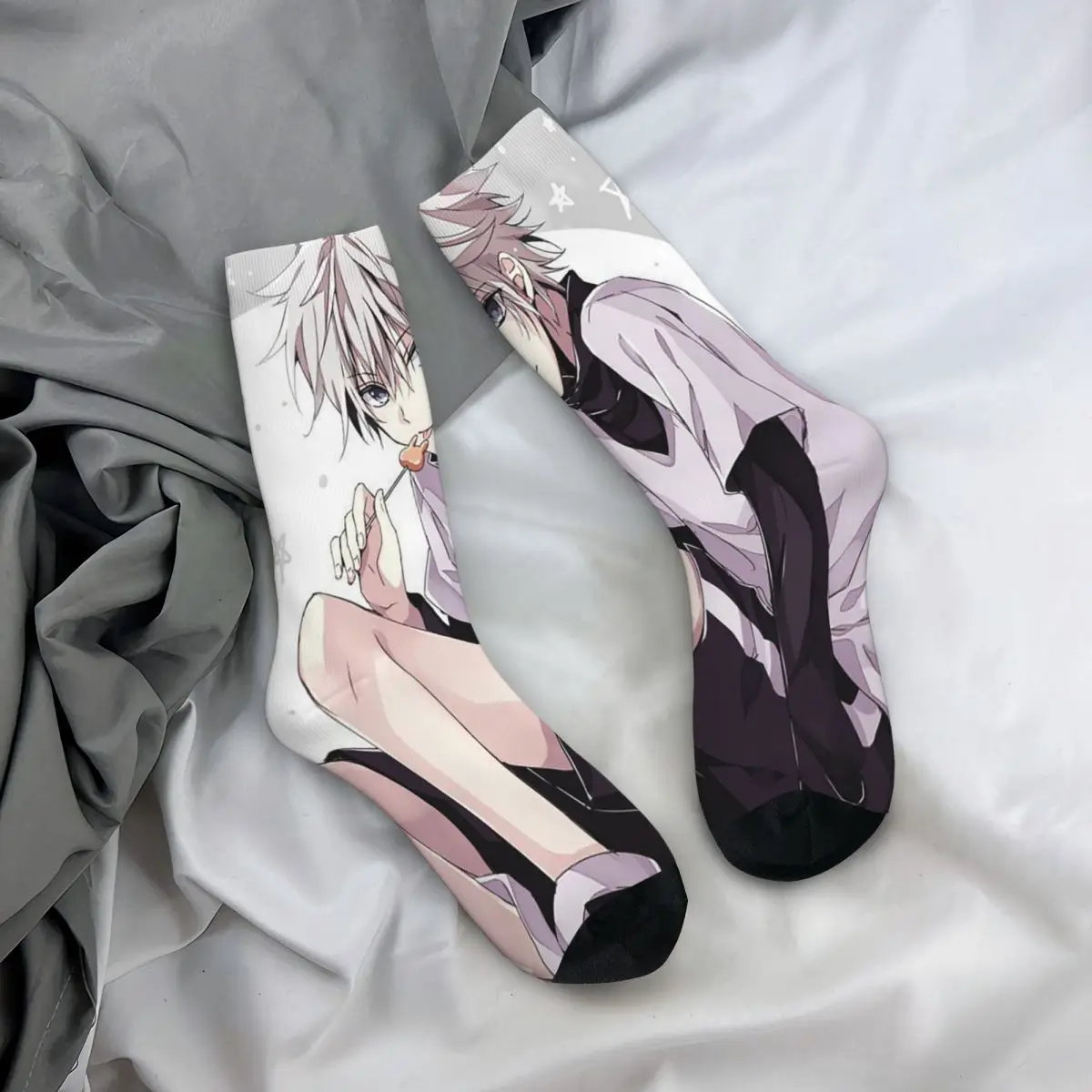 Autumn Winter Harajuku Unisex Anime Hunter X Hunter Cartoon Socks Killua Zoldyck Breathable Skateboard Socks