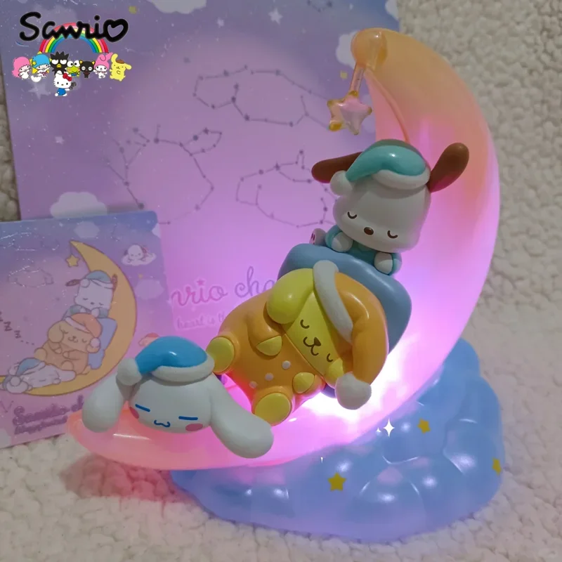 Sanrio A Sweet Dream Series Elevator Night Light Blind Box Pompompurin Cinnamoroll Pachacco Kawaii Children's Toy Birthday Gift