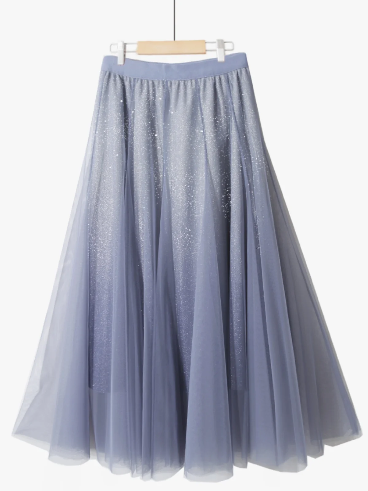 Mode femmes bling bling maille jupes élégante jupe en maille brillante