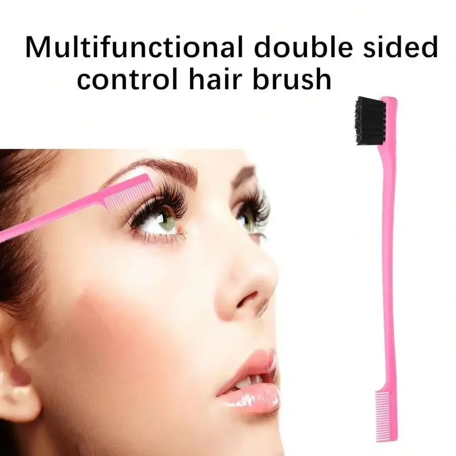 8Pcs Pink Hair Styling Set With Topsy Tail Tools Bristle Brush Rat Tail Combs view 4