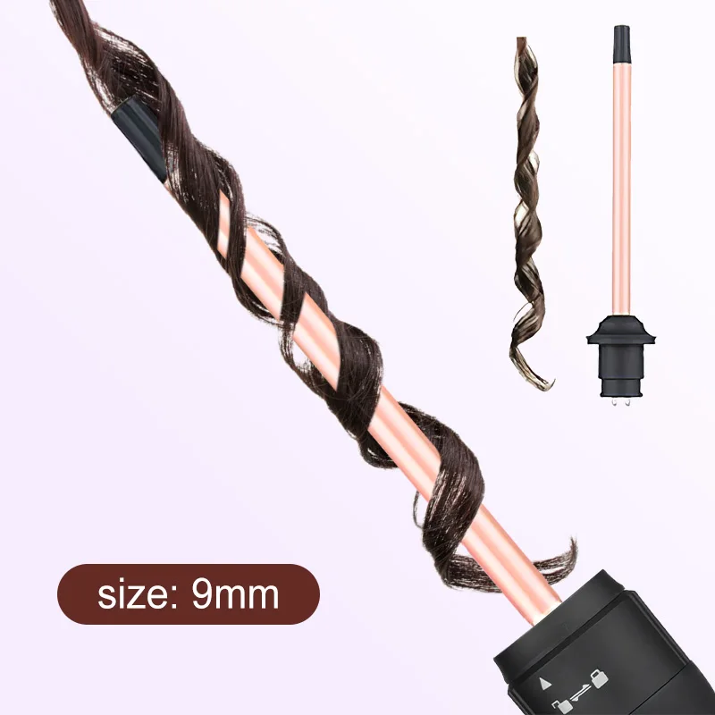 مجموعة عصا تجعيد الشعر 5 في 1، مع قضيب سيراميك قابل للتبديل، مكواة تجعيد، أجهزة أدوات شعر مموج الشاطئ، هدية نسائية