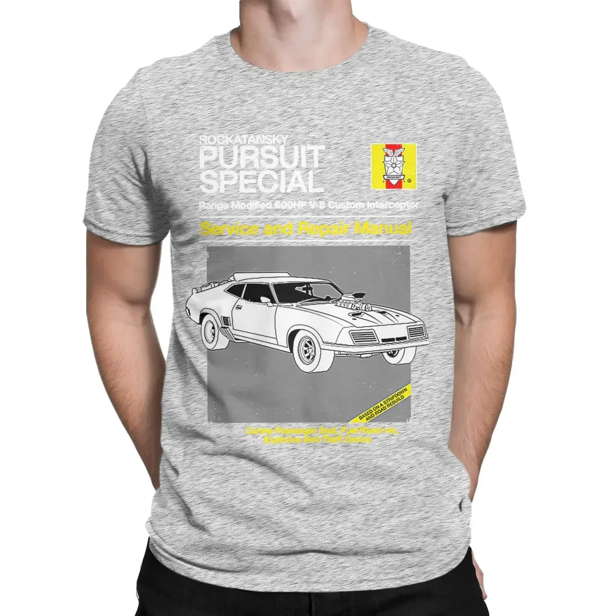 Herren T-Shirts V-8 Interceptor Service Reparatur Baumwolle T-Shirt Kurzarm Mad Max Wut Straße T-Shirt Rund kragen Kleidung – Detail 6