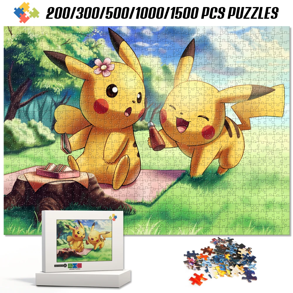 

Pokemon Cartoon Puzzle Cute Pikachu Jigsaw Educational Assembly Toy Creative Diy Game for Kids Adults Lovely Gift Birthday Sales
