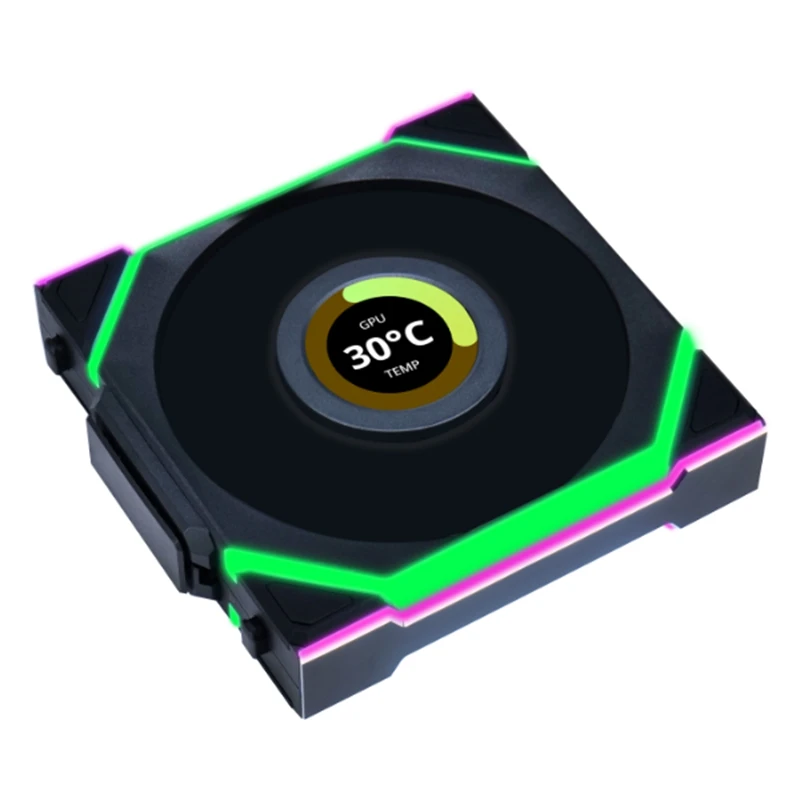 LIANLI UNI FAN SL Wireless، SL120V3 120 مم مروحة حالة الكمبيوتر، مروحة المبرد، مروحة شاشة LCD 12 سم.