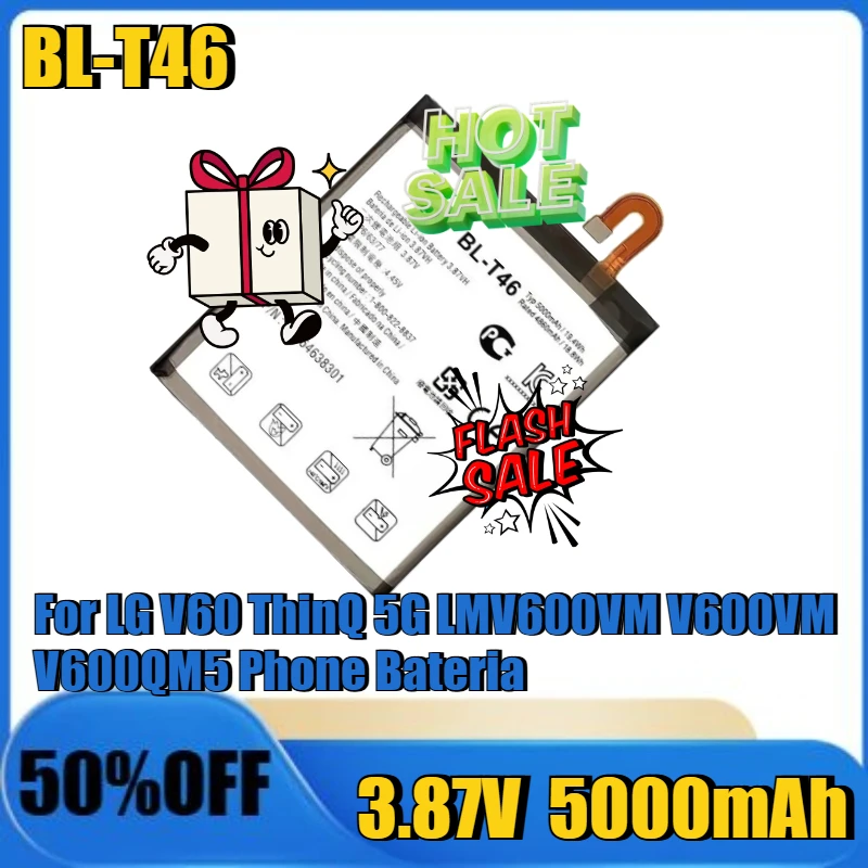 

Для LG V60 ThinQ 5G LMV600VM V600VM V600QM5 телефонная батарея новая высококачественная сменная батарея BL-T46