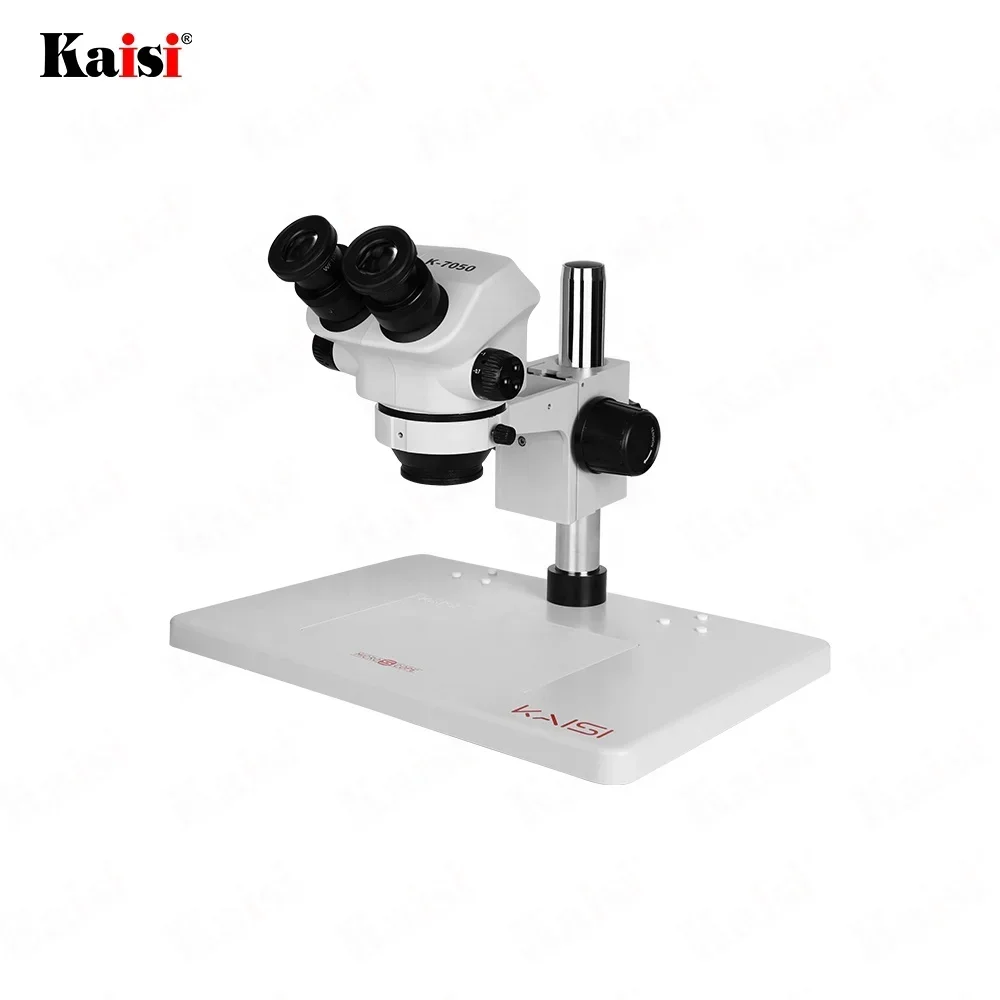 

Hot Sale Kaisi 7050Plus 6 Gears Accurately Lock 7-50X Zoom Electronic Repair Binoculaire Microscope