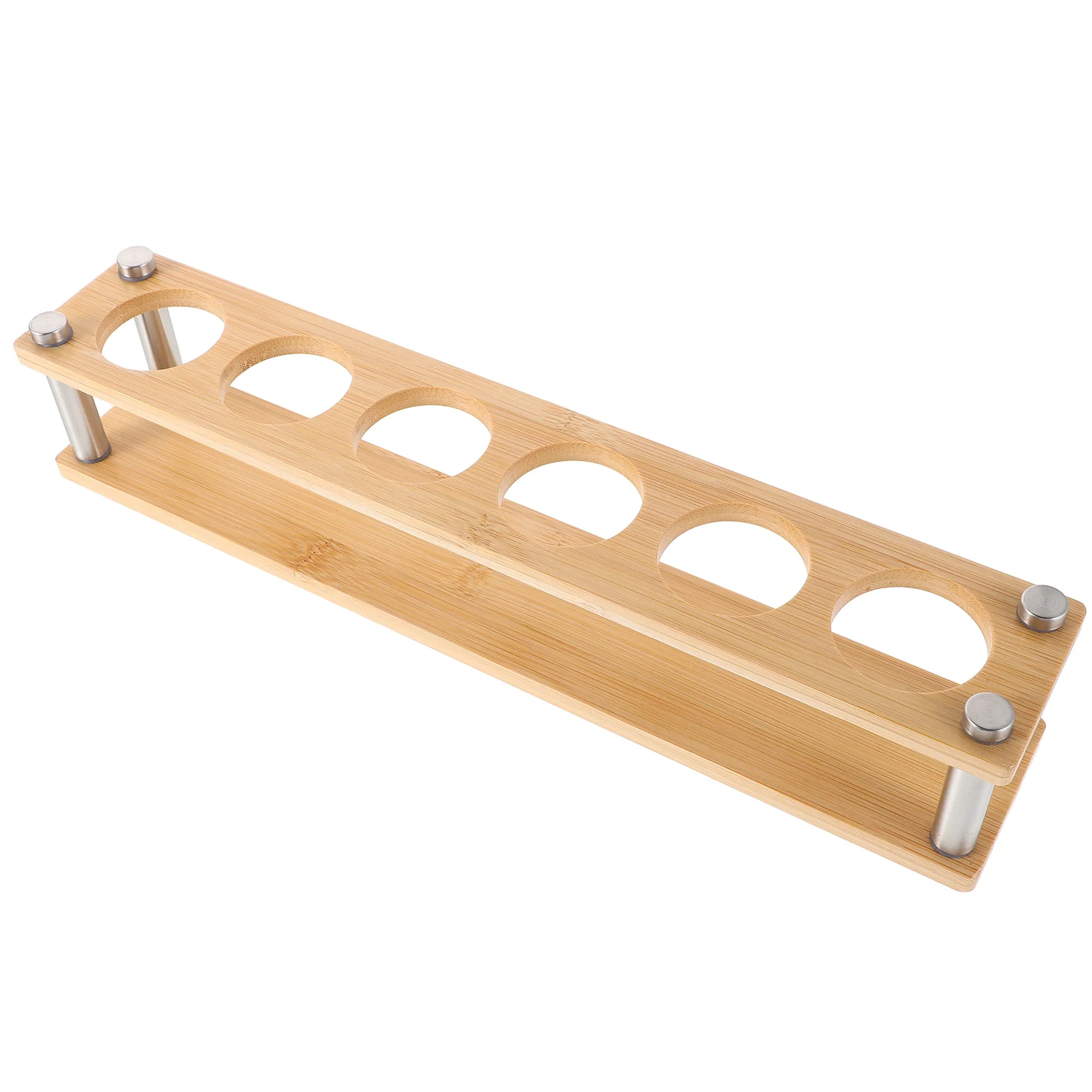 

Wooden Cup Holder Storage Rack for Shot Glasses Coffee Mug Organizer Elegant Space Saving Solution Bar Accessories
