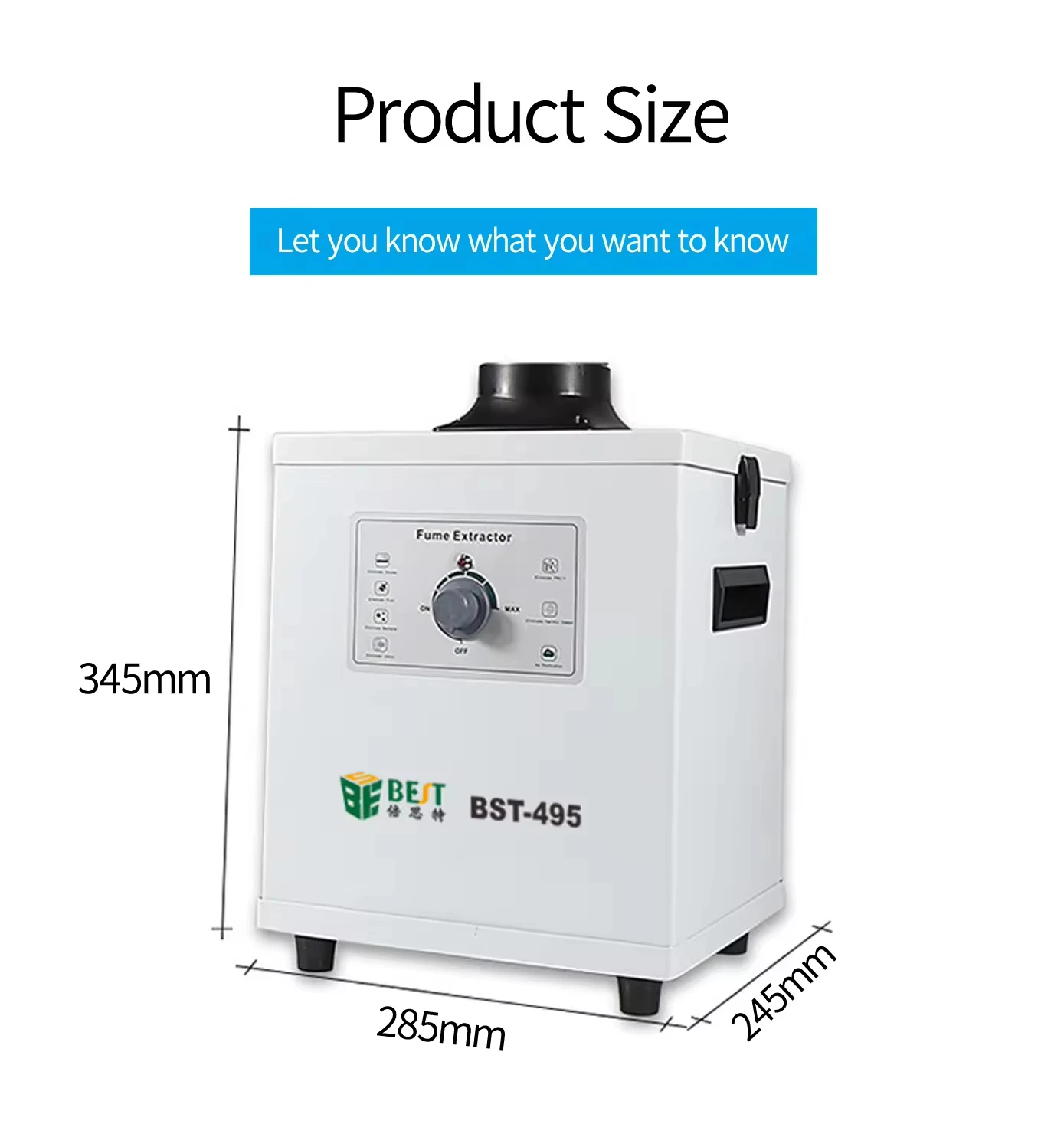 BST-495 لحام دخان مستخرج الدخان مع 3 مرشحات المرحلة منقي شفط قوي للنقش لحام ذاتي الصنع