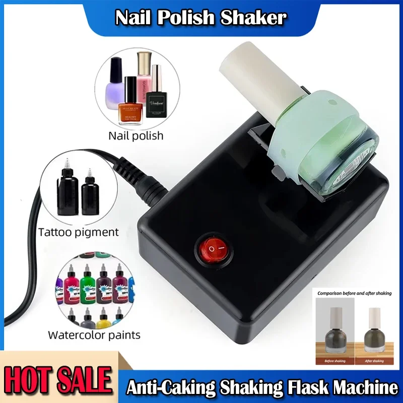 Electric Nail Polish Shaker Tattoo Ink Pigment Shaking Mixer Nail Polish UV Gel Paint Liquid Bottle Anti-Caking Shaking Machine