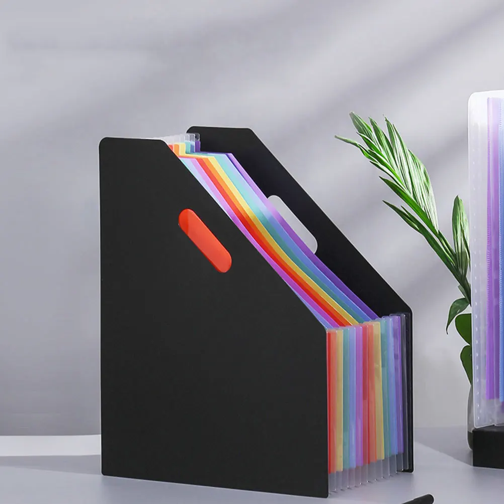 

2Pcs PP File Folder Accordion Organizer Large Capacity Document Holder Portable Expandable File Folder