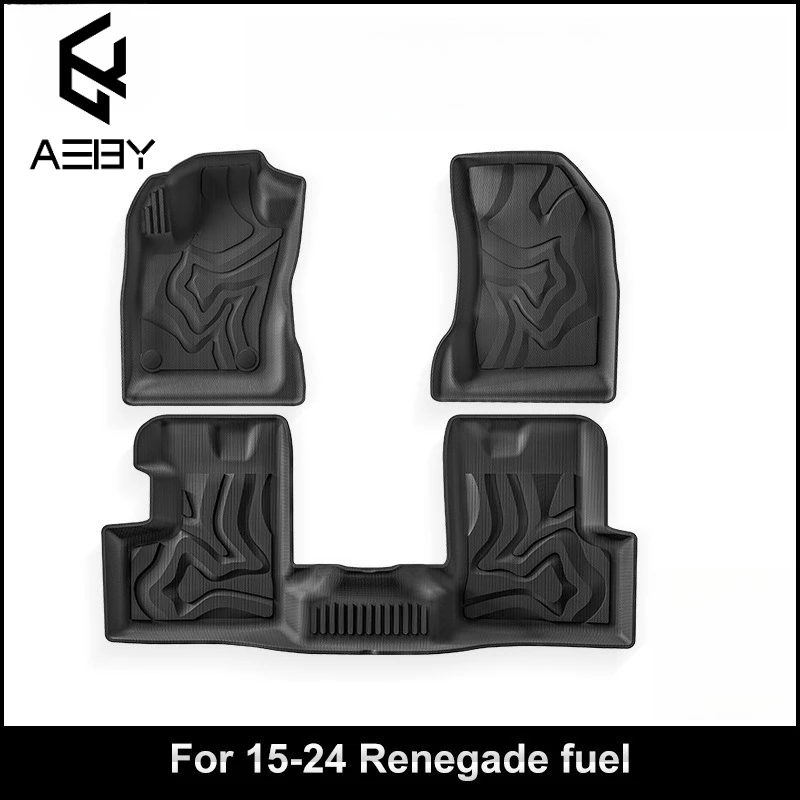 Auto TPE Fußmatten Für Jeep Liberty Renegade 15-24 Auto Vier Jahreszeiten Wasserdichte Nicht-slip Matte TPE spezielle Auto Innen Zubehör