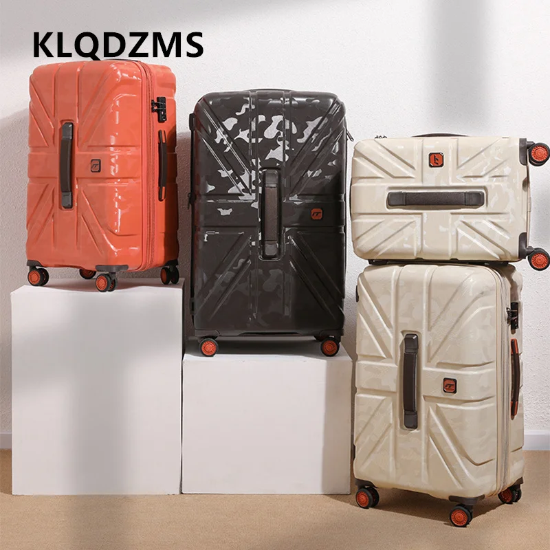 KLQDZMS Suitcase on Wheels 20 Inch ABS+PC Boarding Box 26