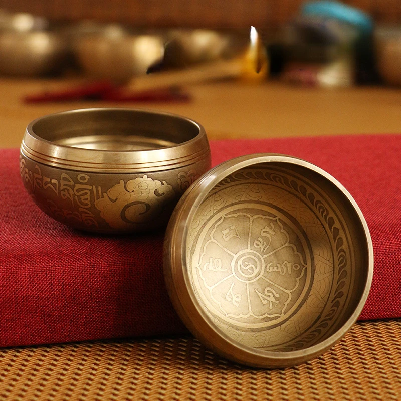 Meditation Buddhist Bowl Tibetan Bell Meditation Bowls Healing Sound Musical Instruments Percussion Sound Healing Instruments