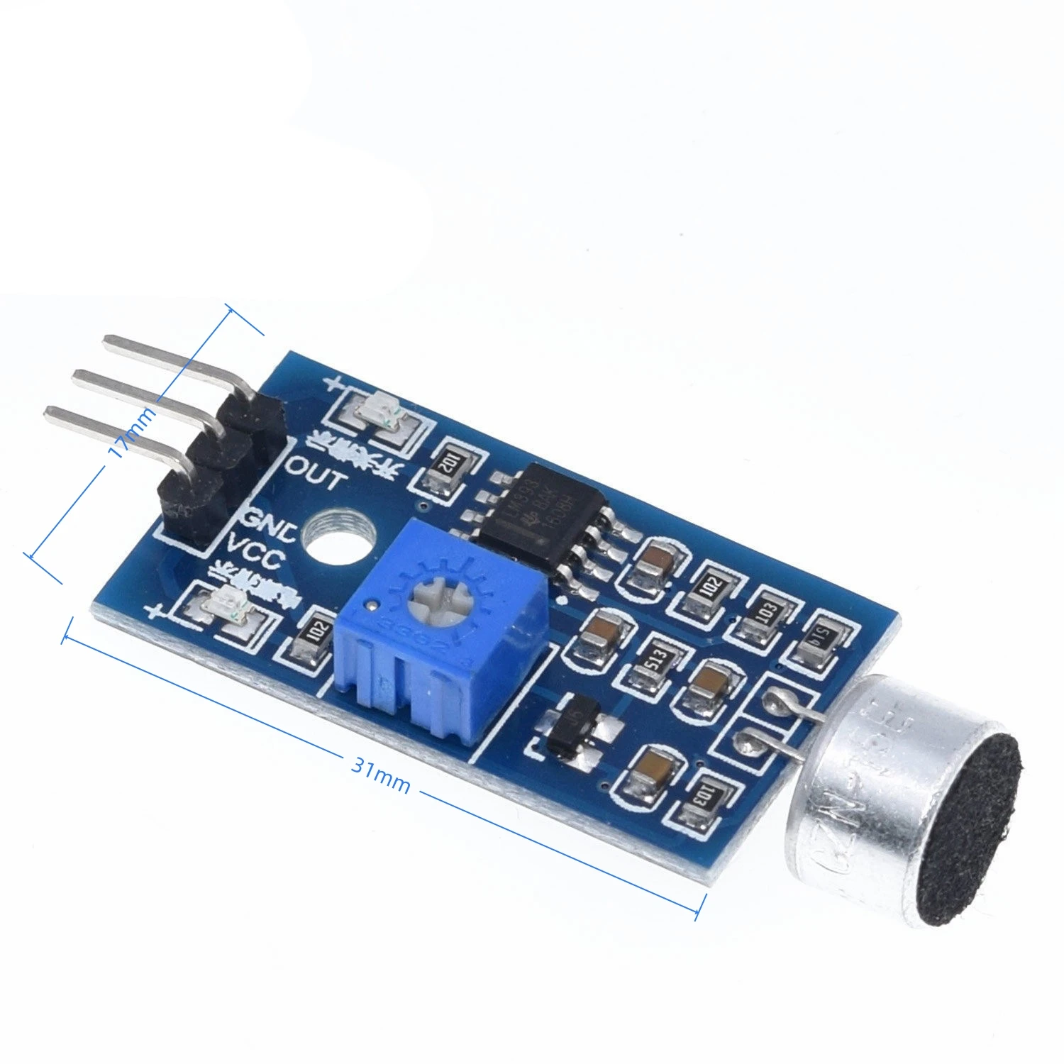 Sound Sensor Module/Sound Detection Module Whistle Module Voice Control Switch Output High and Low Level DIY