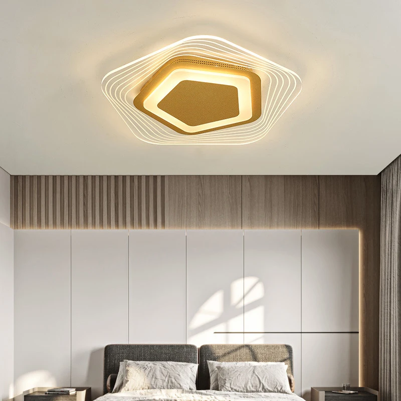 Nordic Modern Led Plafond Licht Minimalistische Verlichting Voor Woonkamer Eetkamer Slaapkamer Vijf Hoek Verlichting Acryl Plafond Armaturen