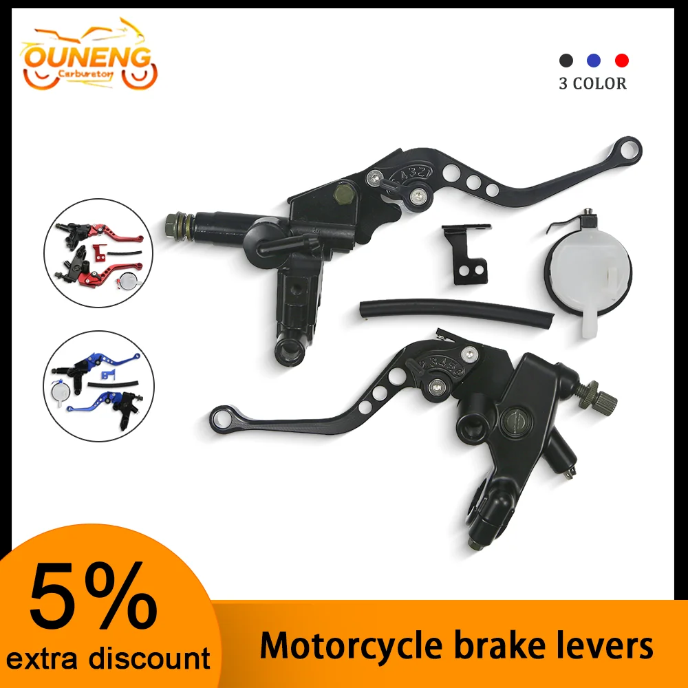 

For Honda For Kawasaki KLX Alconstar- 7/8" 22mm Motorcycle Clutch Brake Master Cylinder Reservoir Levers Kit Fluid Reservoir Set