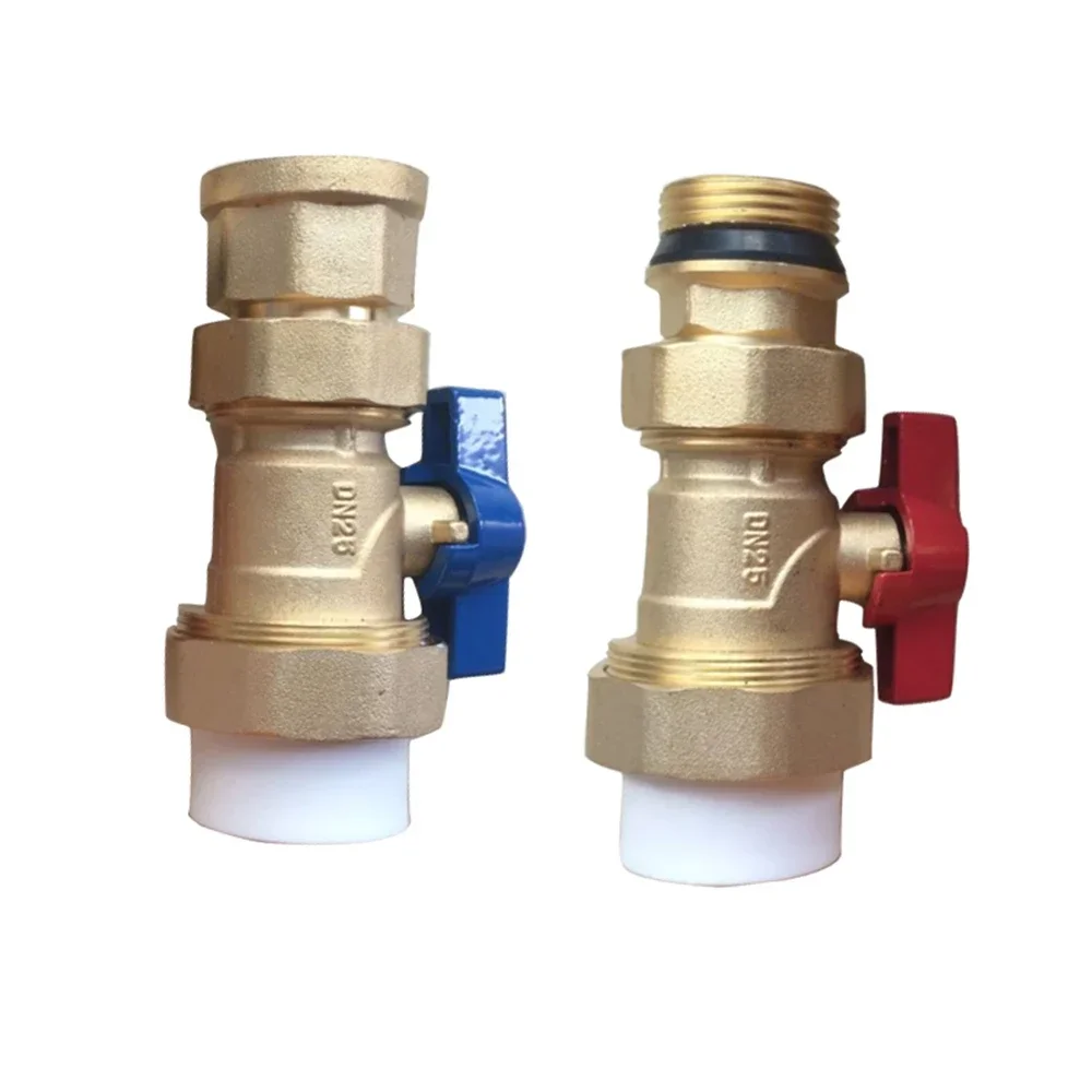 Floor Heating Manifold Main Valve PPR32 Straight Ball Valve Inside And Outside Wire Floor Heating Accessories