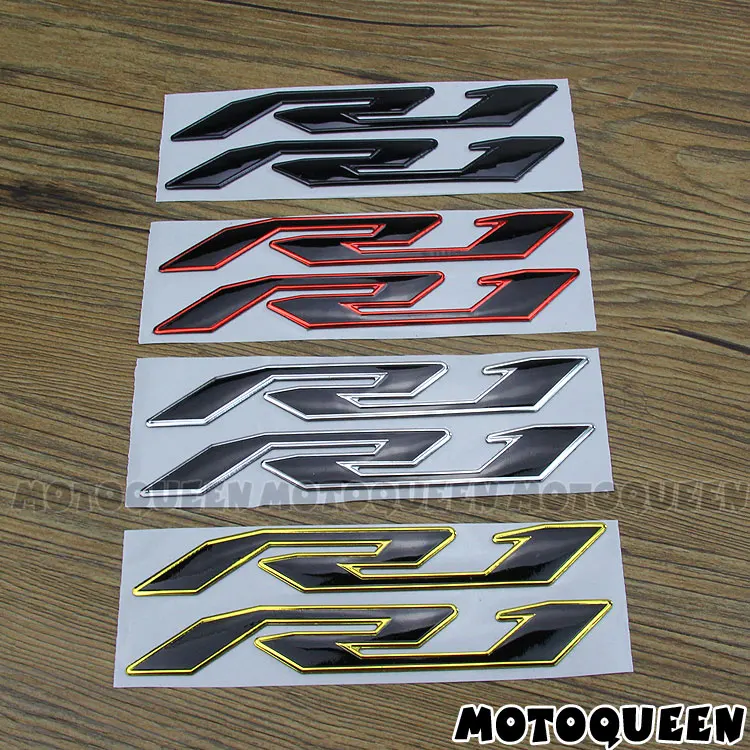 Motorcycle 3D Chrome Reflective Decals Tank Pad Shell Body Wind  Fairing Stickers For Yamaha YZF R1 YZF1000